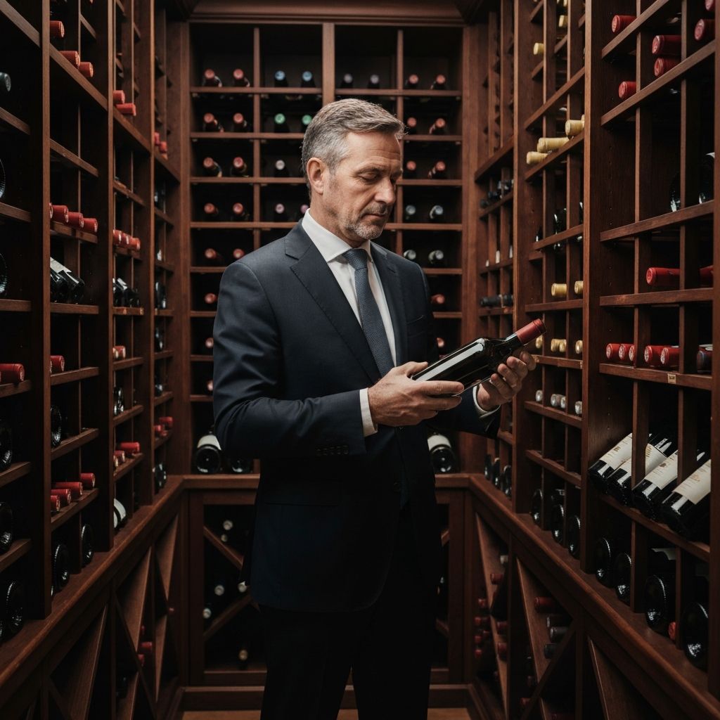 Sommelier selecting wine